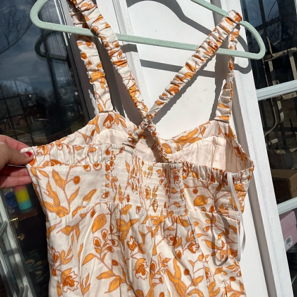 Anthropologie Maeve Sweetheart Cross Back Floral Mini Dress NWT - Picture 7 of 10